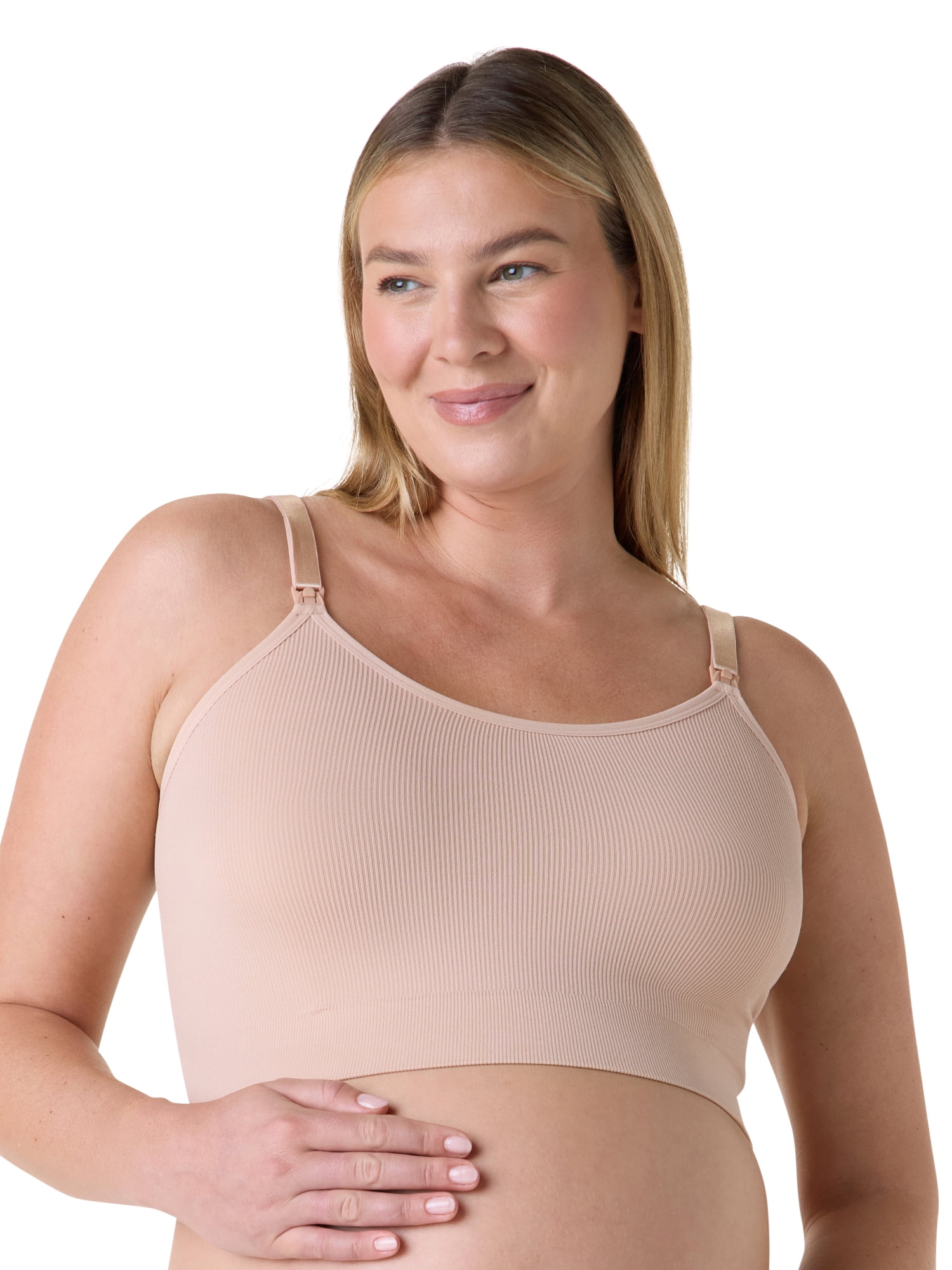 Ingrid & Isabel For Every Belly Women's Maternity Seamless Nursing Cami Bra 3pk, Sizes S-XXXL