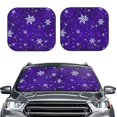 thumbnail image 2 of Vsdgher Dark Purple Snowflakes Print Car Windshield Sun Shade, Reflective Sunshade Window Sunshade Sun Visor Protector Fit for Cars,Trucks,SUVs-Medium, 2 of 6