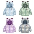 thumbnail image 3 of Chenyin Kids Baby Winter down Cotton Jacket Coats for Boys Girls Light Puffer Padded Jacket Ears Hoods Infant Fall Winter Warm Outerwear for Unisex 9M-6T, 3 of 9