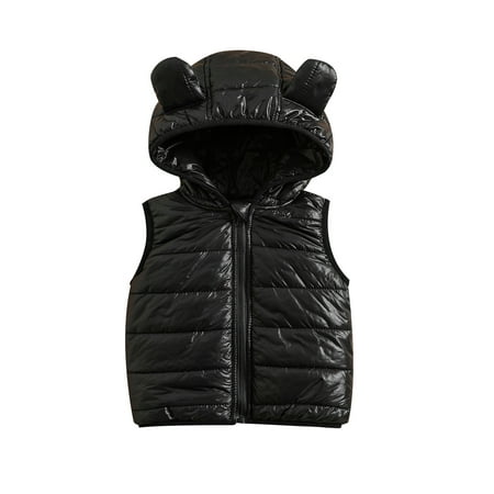 

Winter Coats for Toddler Baby Boys Girls Bear Ear Hood Coat Shine Zipper Light Puffer Down Jacket Outerwear