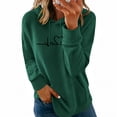 thumbnail image 2 of Ounisa Women's Thick Fleece Heart Print Long Sleeve Hooded Sweatshirt, Plush Warm Pullover with Soft Lining for Winter Comfort, 2 of 9