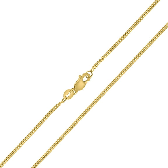 10K Yellow Gold 1.5mm Diamond Cut Gourmette Chain with Lobster Clasp - 20 Inch