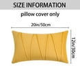 thumbnail image 6 of Unique Bargains Velvet Throw Pillow Covers Set of 2 Square Cushion Yellow 12" x 20", 6 of 6