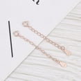 thumbnail image 4 of 3Pcs Rose Gold Necklace Extenders 925 Sterling Silver Bracelet Anklets Extender Chain with Spring Ring Clasps and Polishing Cloth for DIY Jewelry Making, 4 of 9