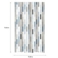 thumbnail image 5 of Bath Bliss Multi-Color White Blue Gray Staggered Design PE and EVA Shower Curtain, 70" x 72", 5 of 5