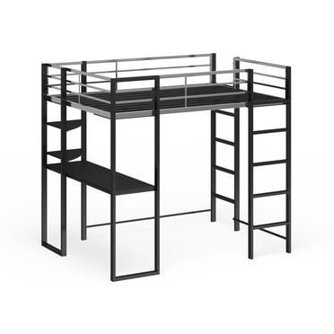 Furniture Of America Jown Industrial, Furniture Of America Jown Industrial Black Twin Metal Loft Bed