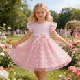 thumbnail image 2 of Girls Summer Dress Sleeves Skirt Party Gown Toddler Kids Mal Occasion Clothes, 2 of 7