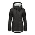thumbnail image 2 of Qetyuw Winter Warm Hooded Jacket for Women Sherpa Lined Long Sleeve Open Front Coat Plus Size Zip Up Casual Jackets, 2 of 8