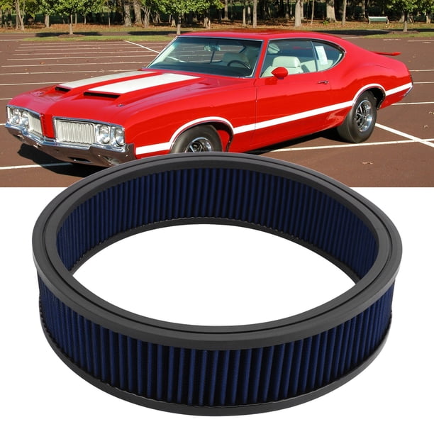 Elemento De Filtro De Aire Redondo, Reemplazo De Limpiador Lavable Reutilizable De Alto Flujo Para Hot Rod, Ajuste Universal, Material Duradero, 14x3 Pulgadas