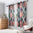 thumbnail image 2 of Yayeee Window Curtains Set of 2 for Living Room Light Filtering 63"x52", Green Abstract, 2 of 7