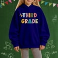 thumbnail image 2 of Chenglor Back To School Hoodie for Girls Girls Sweatshirts 100 Days Of School Sweater Kids Girls Clothes Size 6 Children's Fashion Clothes (13 ears-14 ears Dark Blue), 2 of 4