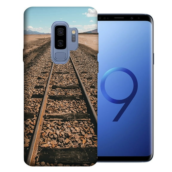 MUNDAZE For Samsung Galaxy S9 Plus Railroad Tracks Design TPU Gel Phone Case Cover