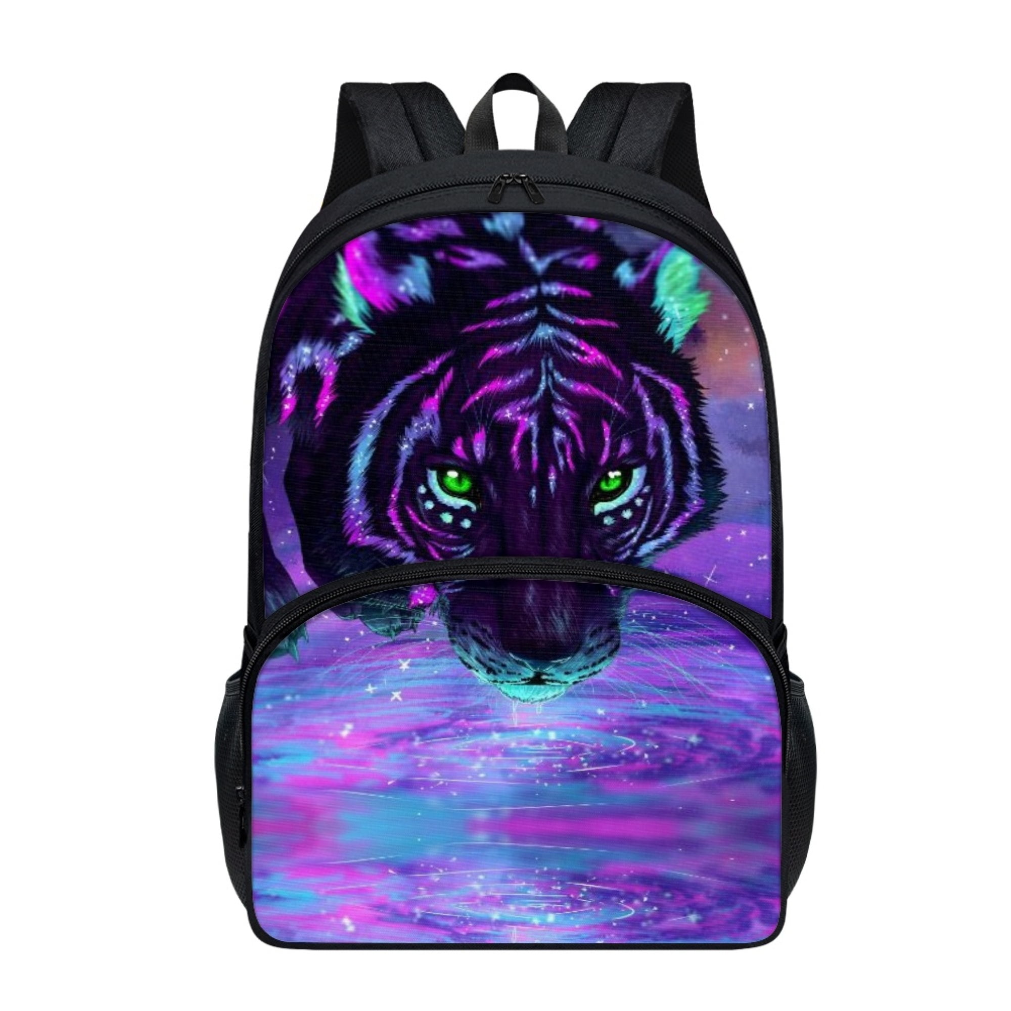 School Bag Backpack 3d Print Outdoor Daily Galaxy Cat Canvas Large Capacity  Waterproof Durable Print Black Red Blue