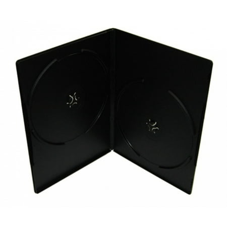 CheckOutStore 200 PREMIUM SLIM Black Double DVD Cases 7MM (100% New Material)