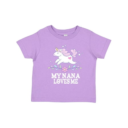 

Inktastic My Nana Loves Me Unicorn Gift Toddler Toddler Girl T-Shirt