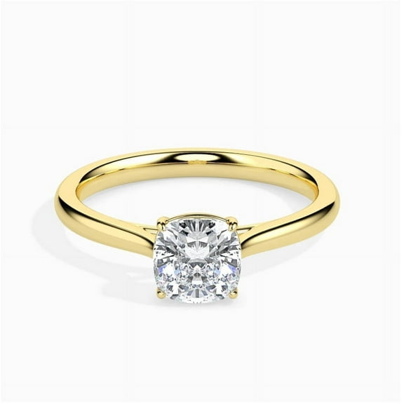 1 ct Round Lab Diamond Wed Solitaire Ring