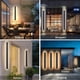 thumbnail image 4 of Lámpara de pared rectangular de acrílico blanco con tiras largas simples, cálida y cómoda, adecuada para uso en interiores y exteriores en villas, patios, balcones, terrazas, jardines, dormitorios,, 4 of 5