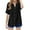 Black, variant on KAUOD Girls Trendy V-Neck Blouses Teen Casual Summer Loose Short Sleeve Tops Solid Color Button Down Tees Shirts