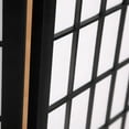 thumbnail image 3 of Roundhill Furniture Oriental Shoji 4 Panel Room Divider, 72" Tall, Black, 3 of 5