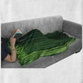 thumbnail image 6 of Exotic Soft Flannel Fleece Throw Blanket, Stems with Leaves Exotic Lands Fantasy Garden Ecology Theme, Cozy Plush for Indoor and Outdoor Use, 50" x 60", Apple Green Dark Green, by Ambesonne, 6 of 6