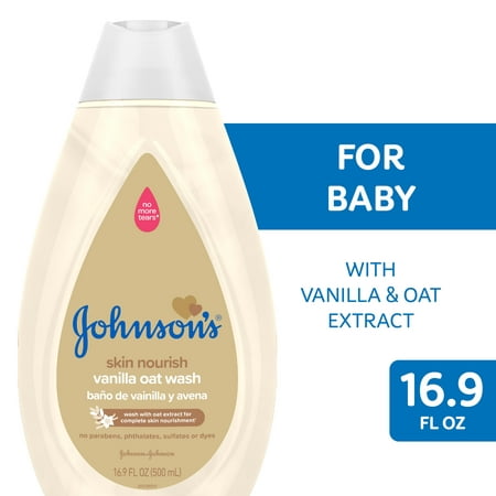 Johnson's Skin Nourish Baby Wash With Vanilla & Oat Extract, 16.9 fl. oz