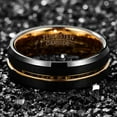 thumbnail image 3 of NUNCAD Tungsten Ring for Men Women 8mm Black/Blue/Gold/Rose Gold/Silver Groove Wedding Bands Beveled Edges Engraved Size, 3 of 5
