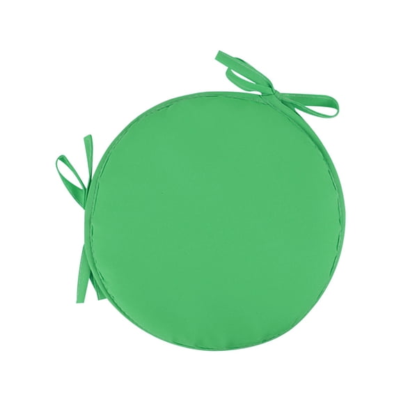 Mohdy 15" Washable Chair Pad,indoor/Outdoor Chair Pads,Round Seat Chair Pad,Round Cushions for Outdoor Furniture,Small Soft Sponge Seat Cushion,anti Slip Round Stool Cushion,Green with Ties