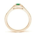 thumbnail image 2 of Angara Natural 0.2 Ct. Emerald with Diamond Halo Ring in 14K Rose Gold for Women (Ring Size: 11.5), 2 of 9