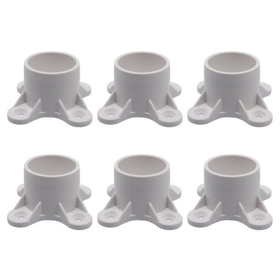 PVC Pipe End Caps with 4 Screw Holes Strong Flange Connectors Easy to Use for Shelving Legs & Pipe Holder