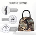 thumbnail image 4 of Rateoe Western Cowboy Snake Ram Skull Pattern Lunch Bag Women, Lunch Box, Lunch Bag, Small Leakproof Lunch Tote Large Capacity Reusable Insulated Cooler Lunch Container, 4 of 6