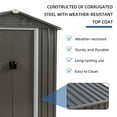 thumbnail image 2 of Walsunny 5X3 ft Outdoor Storage Shed, Waterproof Metal Garden Shed with Lockable Double Door, Weather Resistant Steel Tool Storage House Grey, 2 of 7
