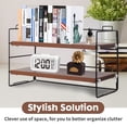 thumbnail image 3 of YOYTOO Desk Shelf Organizer, 2 Tier Desktop Organizers Storage Shelves Tabletop Bookshelf for Home Office, 3 of 8