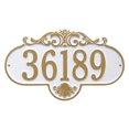 thumbnail image 1 of Whitehall Products 2017WG Grande Wall One Line Rochelle Address Plaque, White & Gold, 1 of 1