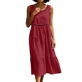 thumbnail image 6 of Bosfbaoi Dresses for Women Casual A-Line Eyelet Midi Dress Sleeveless Crew Neck Womens Dresses with Tiered Ruffle Hem Summer Dresses for Women 2026, 6 of 6