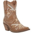 thumbnail image 2 of Dingo Womens Primrose Embroidered Floral Snip Toe Cowboy Ankle Boot, 2 of 5