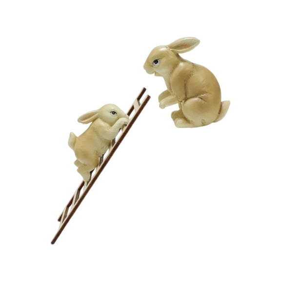 Charming Rabbit Figurine Set Decorative Resin Bunny Sculptures for Home and Garden Decor, Perfect Gift Idea