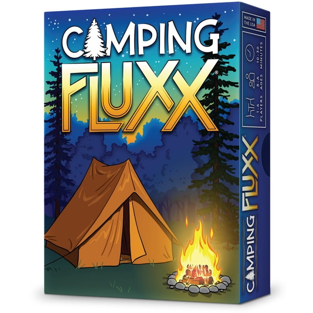 Juego de cartas Looney Labs Camping Fluxx: ¡Donde el desierto te llama!