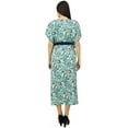 thumbnail image 5 of Bimba Womens Long Polyester Kaftan With Belt Designer Beach Cover Up Caftan Maxi Dress, 5 of 6
