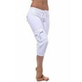 thumbnail image 1 of Capri Pants for Women Plus Size Side Pockets Cargo Pants Elastic Drawstring Casual Cropped Pants, 1 of 7