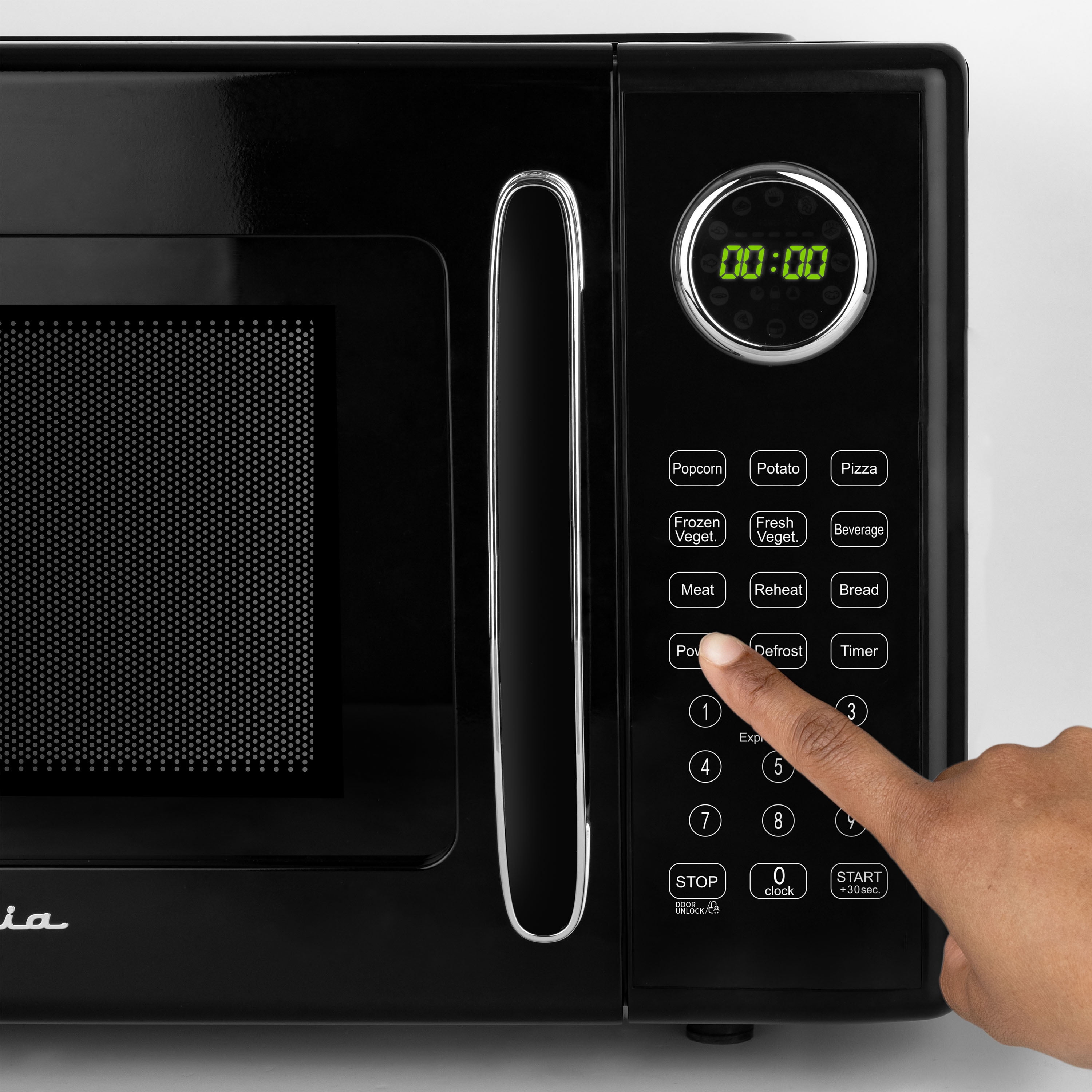 Retro 1.1 cu. ft. Countertop Microwave Oven, Black