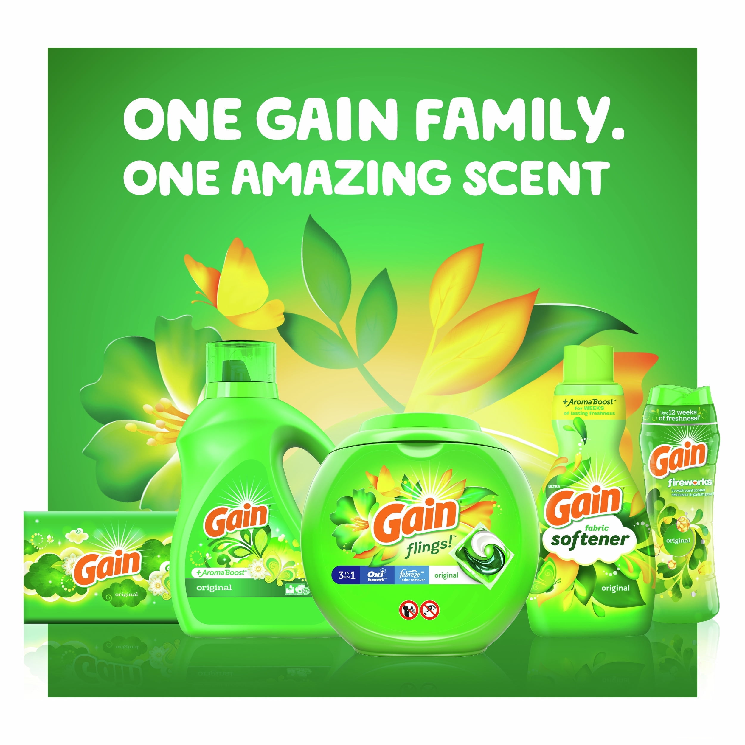Gain Liquid Laundry Detergent, Original Scent, 64 Loads, 92 fl oz