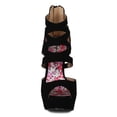 thumbnail image 4 of Qupid AH29 Women Nubuck Caged Stiletto Platform Stiletto Heel, 4 of 6