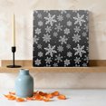 thumbnail image 3 of Ships Next Day Canvas Wall Art 8"x8",Black White Snowflake Christmas Wood Framed Canvas Print Painting,Winter Xmas Snowflakes Ready to Hang Small Picture Wall Decor for Home Bathroom Nursery Kitchen, 3 of 9