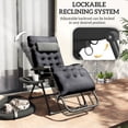thumbnail image 4 of Outsunny Padded Zero Gravity Chair, Folding Recliner Chair, Black, 4 of 10