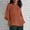 Orange, variant on Summer and Fall Tops for Women Crew Neck T Shirt Comfortable Ladies Stylish Cropped Sleeves Crewneck Cotton Line Loose Shirt Blouse