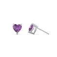 thumbnail image 2 of Boucles d'Oreilles Clous Pierre de Naissance Cœur, 2 of 4