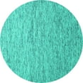thumbnail image 1 of Ahgly Company Indoor Round Abstract Turquoise Blue Contemporary Area Rugs, 4' Round, 1 of 4