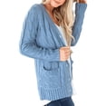 thumbnail image 2 of Casual Cardigan For Women Solid Color Twist Button Cardigan Sweater, 2 of 5