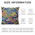 thumbnail image 5 of JEUXUS  Ethnic Chinese Dragon Phoenix Square Throw Pillow Cover Home Living Room Cushion Sofa Patio Car Indoor Outdoor New Home Bed Modern Home Art Deco Throw Pillow Cover, 5 of 5