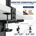 thumbnail image 4 of VIVO Black Dual Monitor Adjustable Desk Mount, Fits Screens up to 24", 4 of 8